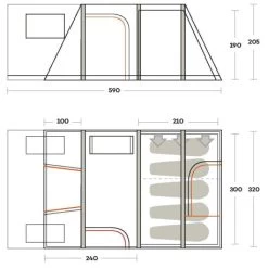 Tenda Ferrino Altair 5 -Outdoor Sconto tenda ferrino altair 5 family struttura pneumatica performatica gonfiabile ampia spaziosa abside anteriore campeggio stanziale 8