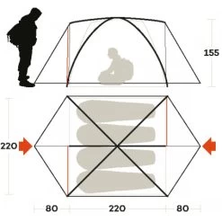 Tenda Ferrino Lhotse 4 -Outdoor Sconto tenda ferrino lhotse 4 quattro stagioni campo base isolamento termico aereazione comfort robustezza 3