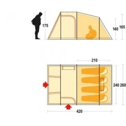 Tenda Ferrino Meteora 4 -Outdoor Sconto tenda ferrino meteora 4 family ampia spaziosa abside anteriore campeggio stanziale 2